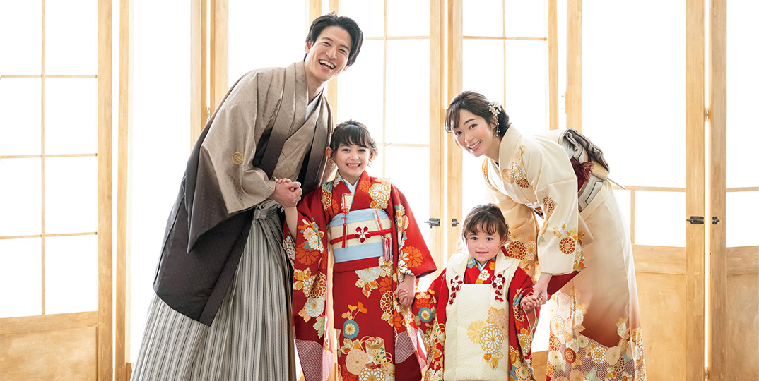 七五三の家族写真