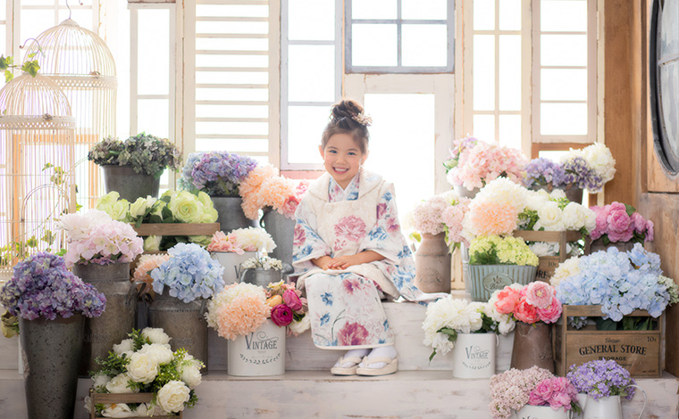 3歳の七五三の記念撮影はらかんスタジオで