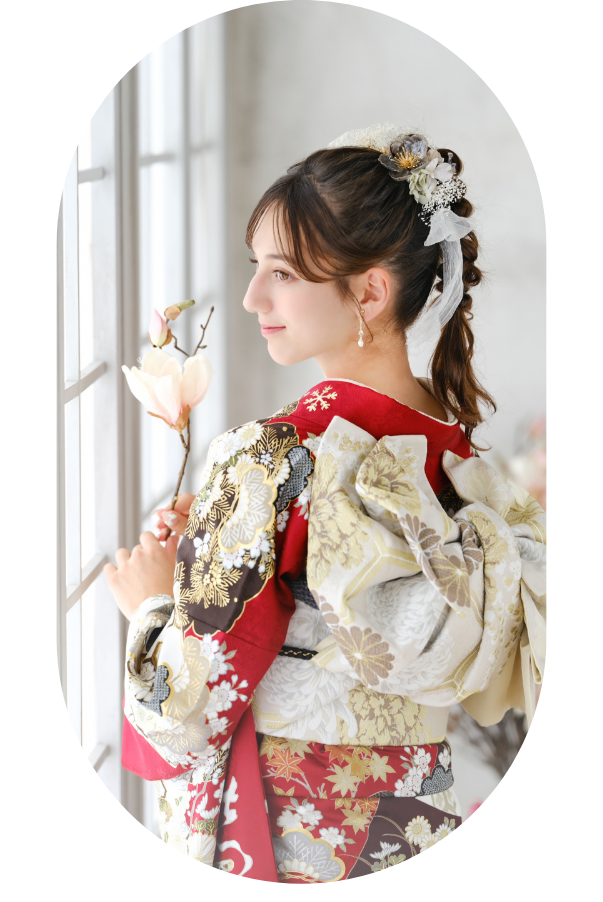 ひいな振袖 赤色