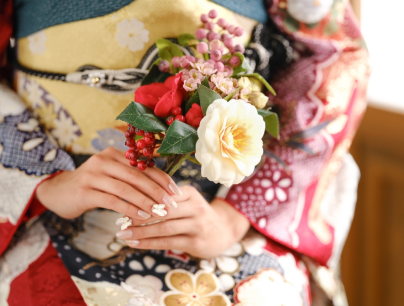 ひいな振袖 赤色