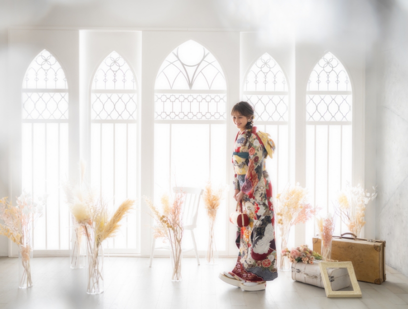 ひいな振袖 赤色