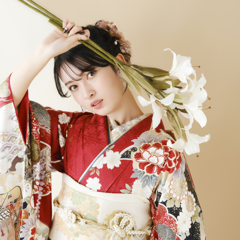 ひいな振袖 紺色