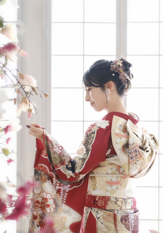 ひいな振袖 紺色