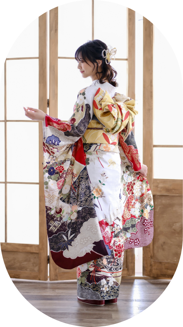 ひいな振袖 白色