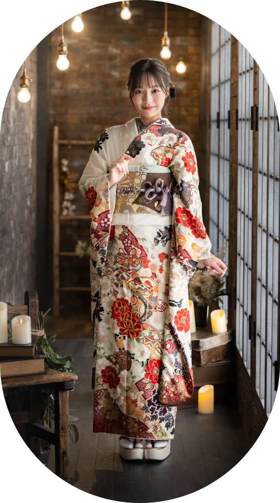 ひいな振袖 白色