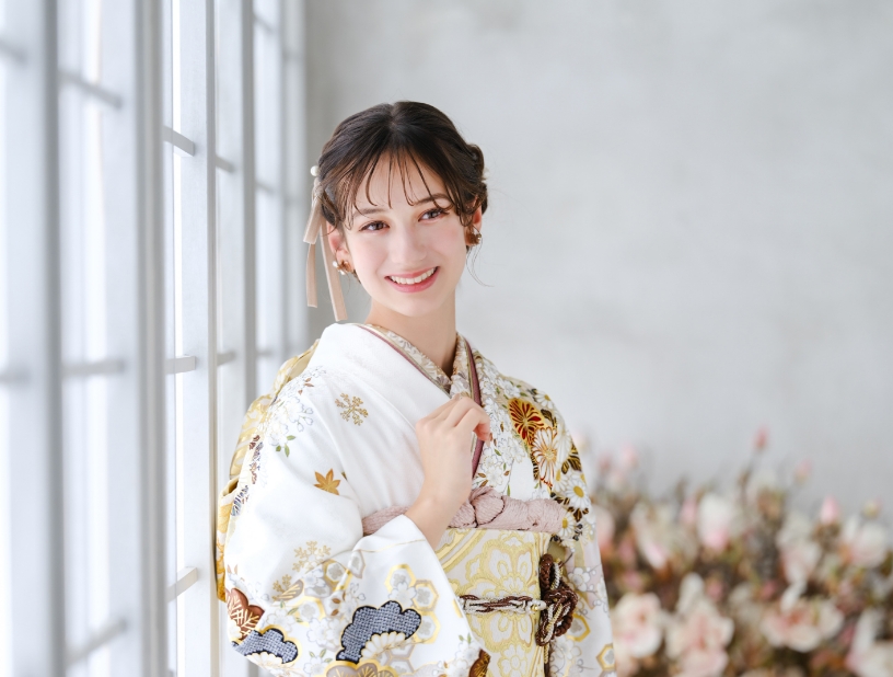 ひいな振袖 紅色