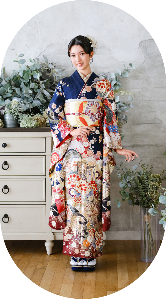 ひいな振袖 黒色