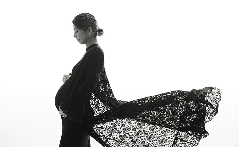 マタニティフォトの撮影風景