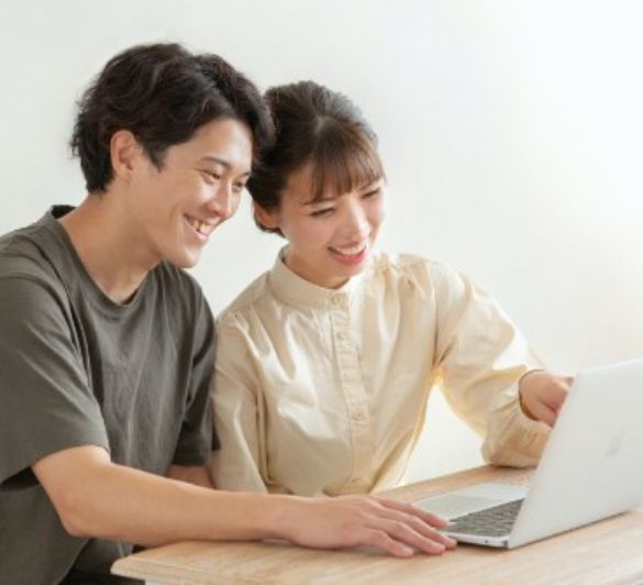 らかんオンラインで注文する様子