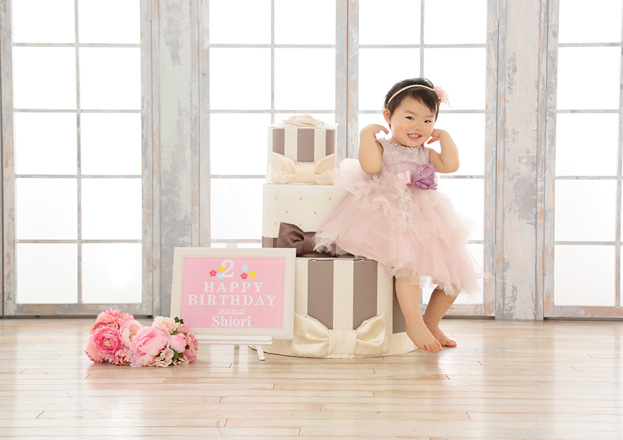 2歳の誕生日の記念に1年ぶりにスタジオを訪れました
