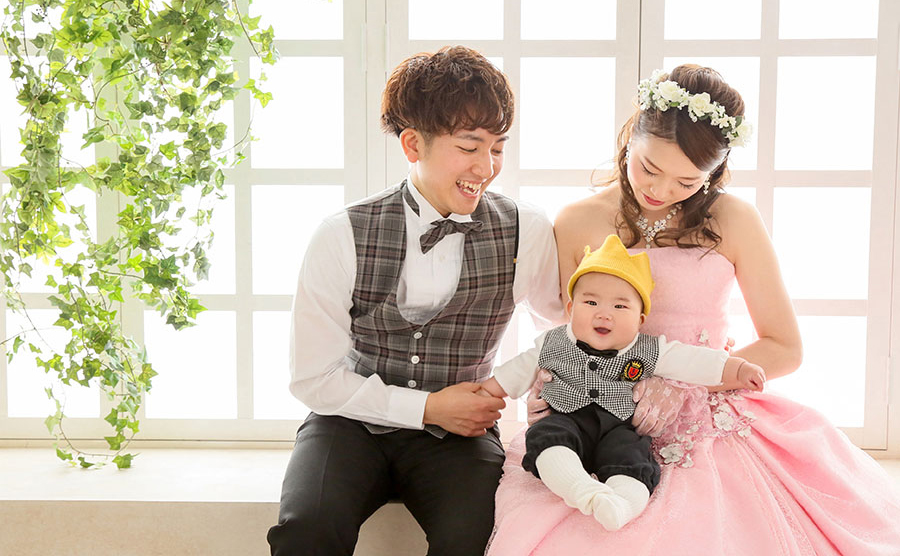 お子さんと一緒に結婚記念！