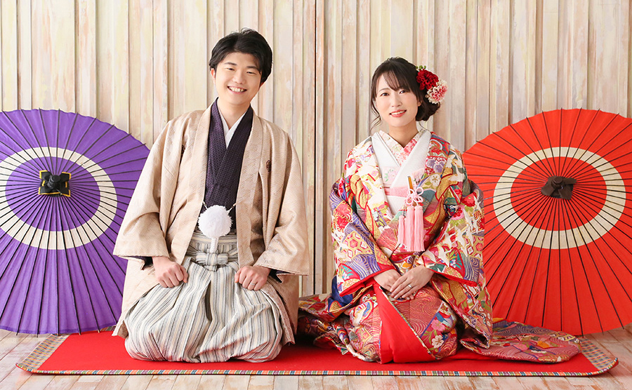 仲良しな二人の婚礼写真♡