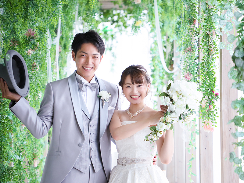 お花を使ったウェディングフォト
