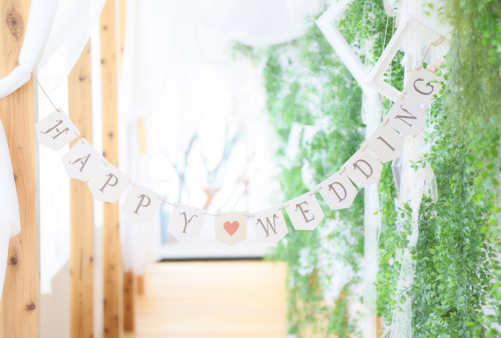 HAPPY WEDDINGの文字
